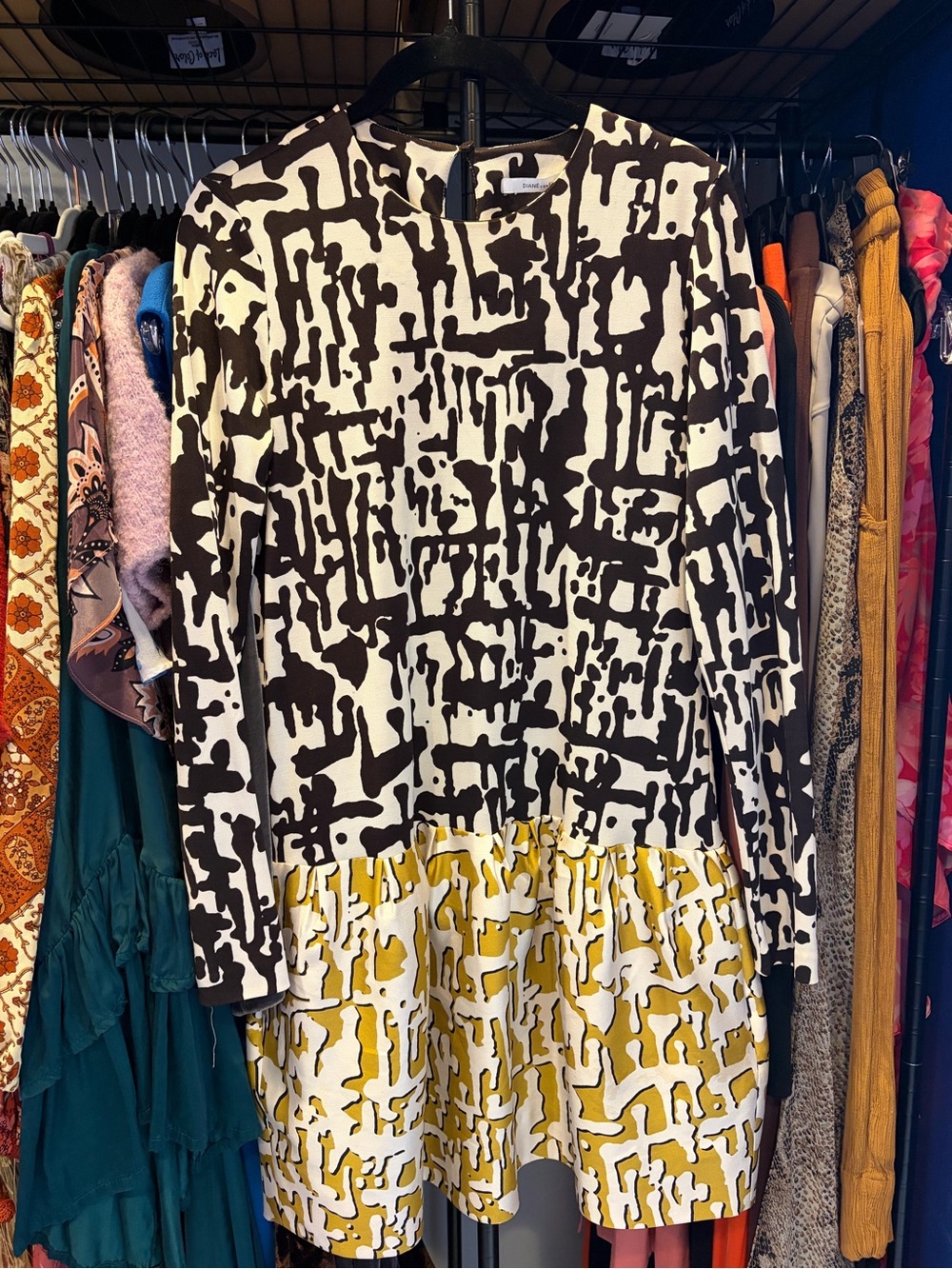 Diane Von Furstenburg Drop-Waist Dress